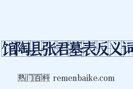 馆陶县张君墓表反义词是什么意思的图片